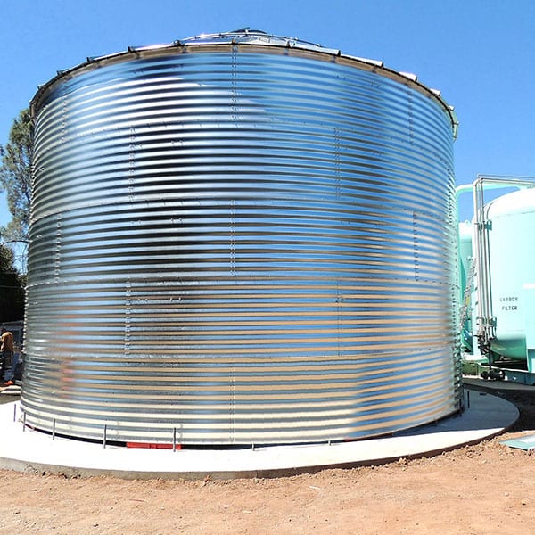 Steel Core Galvanized Water Storage Tank With 10 Degree Roof-0
